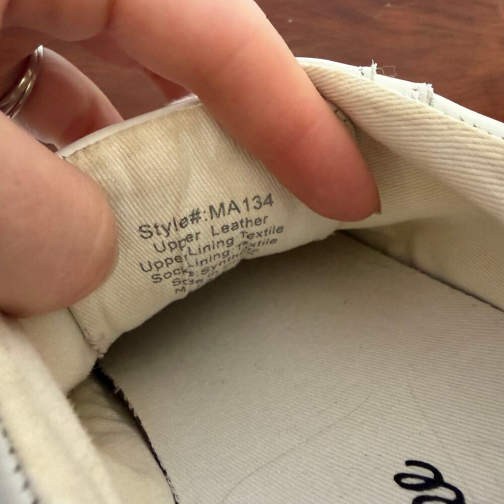 Madewell Sidewalk Low-Top White Leather Lace Up Sneakers Womens 7.5M Classic - Picture 7 of 8